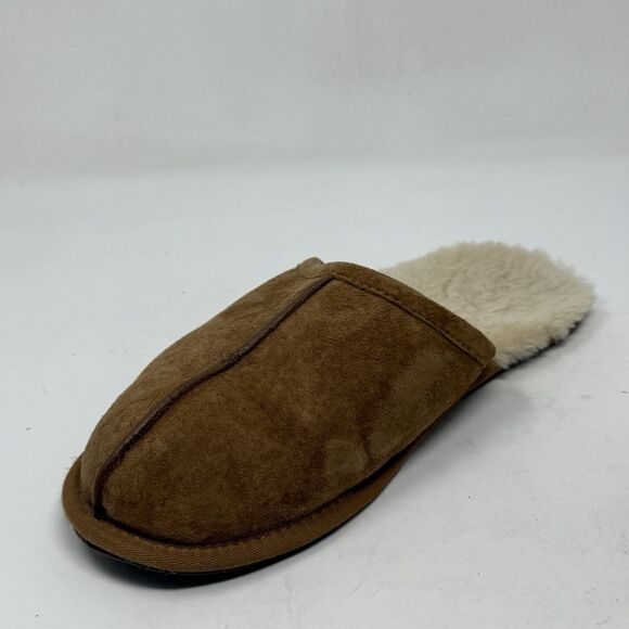 UGG Scuff Slippers Mens 11 Chestnut Brown Suede Shearling Slip On Comfort 5776 main image 10